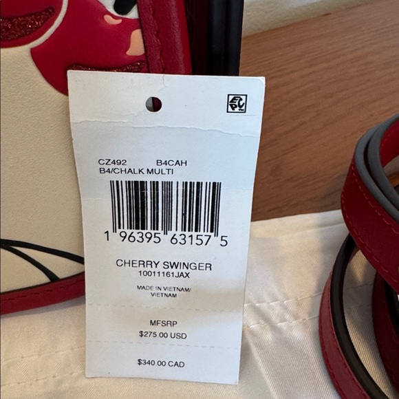 Coach Cherry Swinger Handbag New CZ492 - Picture 2 of 16